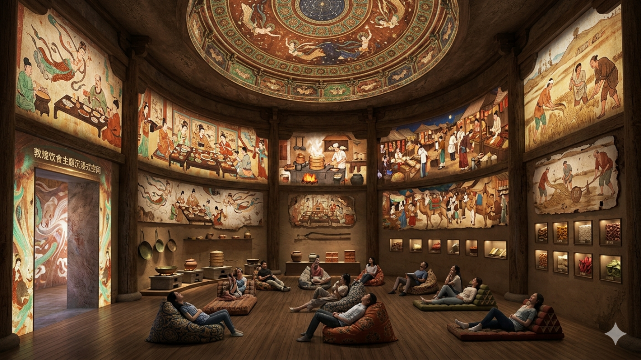 Scena della mostra di Dunhuang